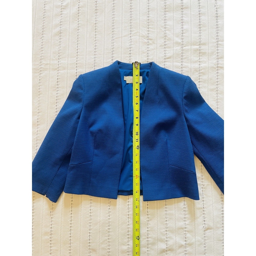 Hobbs London Mary Cropped Textured Boxy Blazer. Royal Blue. Size‎ 4. 3/4 Sleeve. - Picture 11 of 14